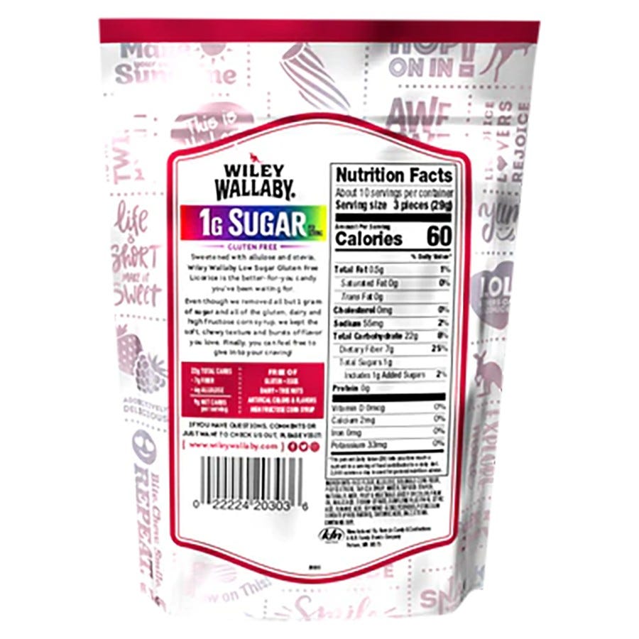 2-Pack Wiley Wallaby Australian Hot Cinnamon Gourmet Licorice – 4 Oz Bags Each – Fat Free & Vegan
