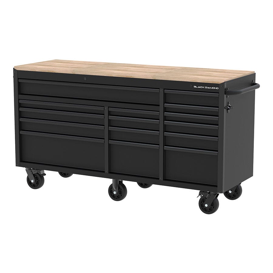 Black Diamond 15 Drawer Mobile Workbench - 72