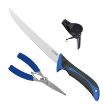 Outdoor Edge Reel Flex™ Fillet Knife with Sheath, Pliers, Nipper - 7.5" - Blue
