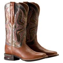 Ariat Women's Captivate Wide Square Toe Western Boots - Dark Tan