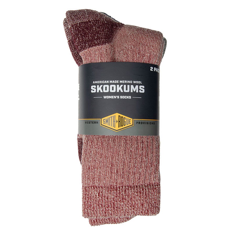Smith + Rogue Women's Skookum Wool Socks - 2pk