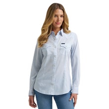 Wrangler Women's Retro® Western Dress Snap Shirt - Blue