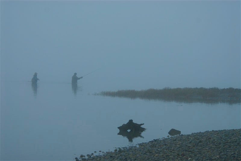 Points where the tide charges by are always a good bet for sea-run cutthroat.