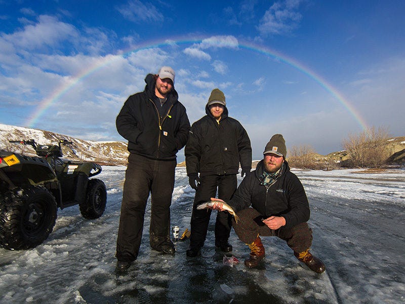Hard Water (Ice Fishing) Techniques and Places to go in Montana