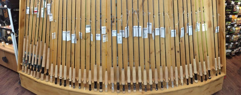 An array of rods may look intimidating, but it shouldn’t. In fact, this is a great time to buy a rod as affordable fly rod options have never been greater. Visit a fly shop and cast a few rods to feel the difference in lengths, weights and actions.