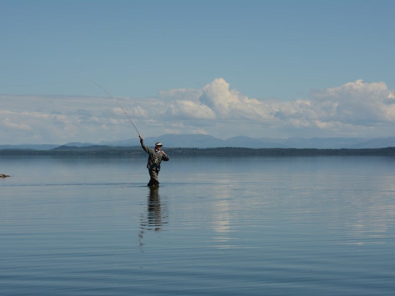 One you match a fly rod to the fish you’re pursuing you’ll enjoy great moments on the water. Here, an angler feels the bend while casting to lake trout and northern pike in the Yukon Territory, Canada.
