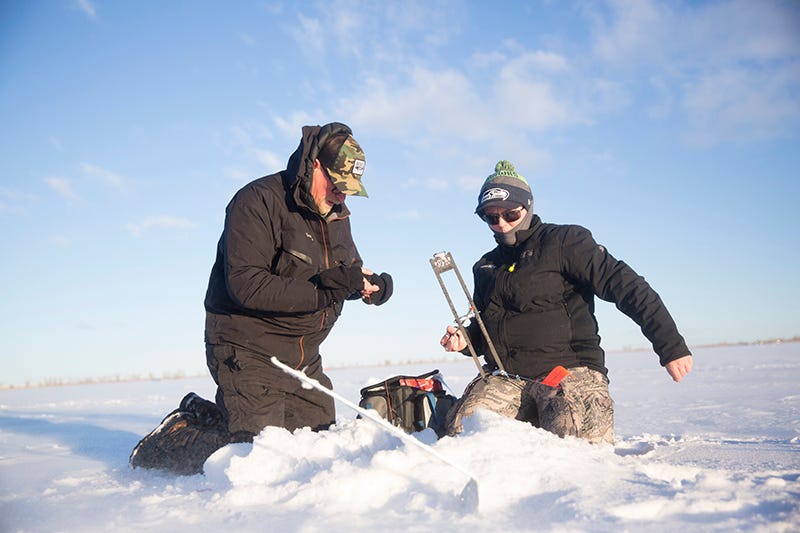 ice-fishing on Lake Frances in Valier, Montana, during the 2018 Ice Derby (5)