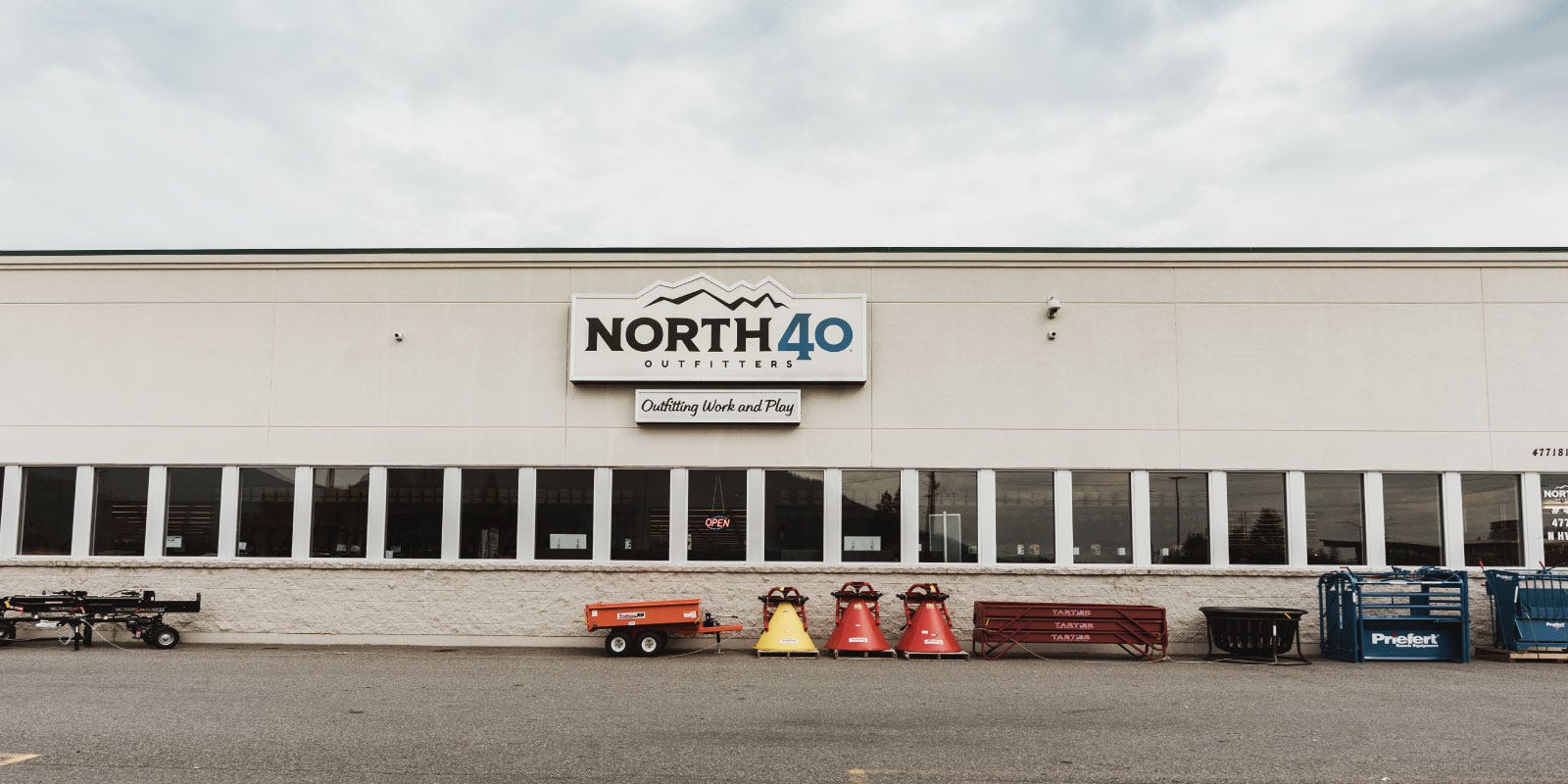 Current storefront at North 40 Outfitters Spokane, WA