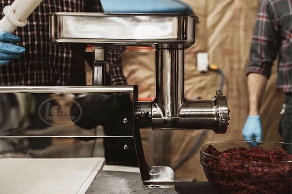 cutting, grinding, and processing wild game meat