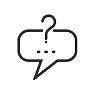 Question mark in text bubble icon