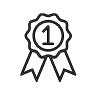 Number 1 ribbon icon