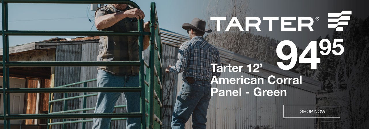 Green Tarter  American corral panel, emphasizing its durability and functionality for agricultural use.