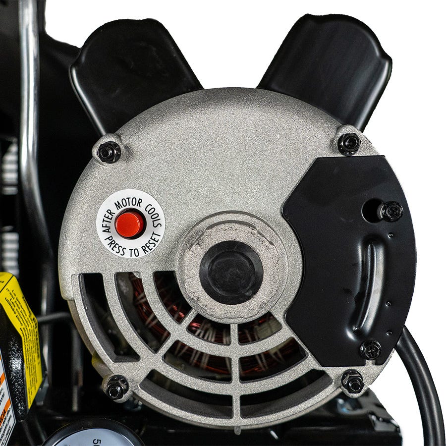 Motor reset button on black diamond compressor