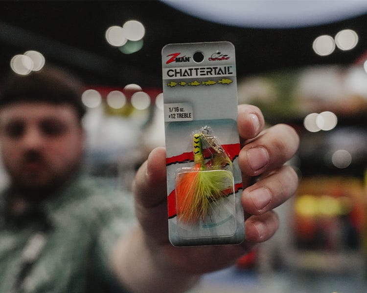 the new chattertail from z-man being held up at the icast 2026 booth