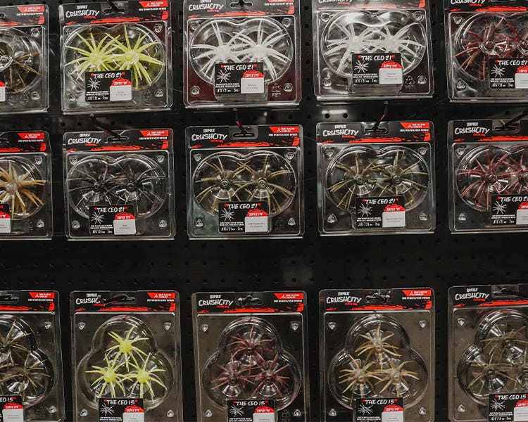 the new urchin the ceo from rapala on the wall at the icast 2026 booth