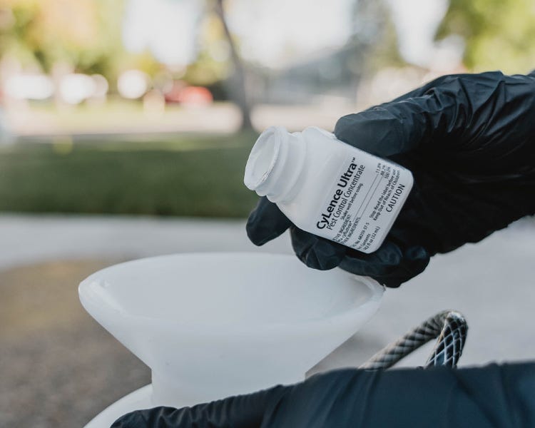 CyLence Ultra, formerly known as Tempo Ultra, is poured into a hand sprayer