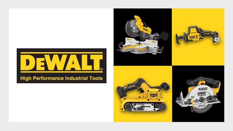 4 images of dewalt tools 