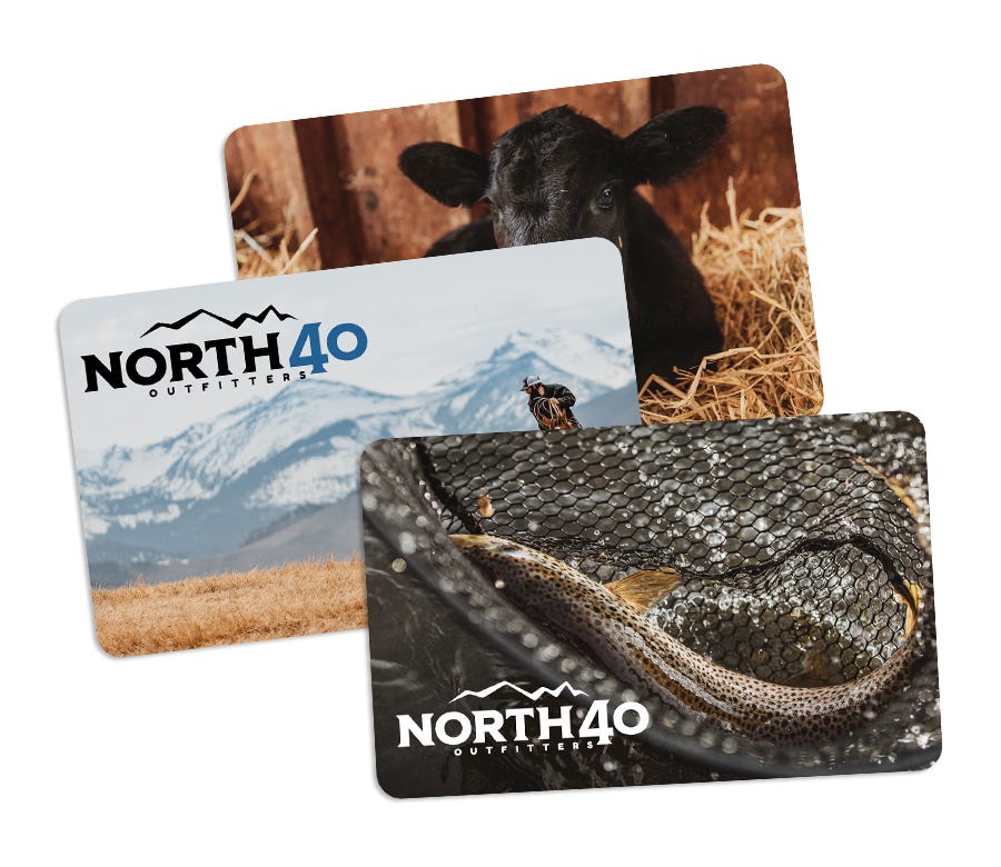 North 40 Outfitters In-Store & Online Gift Cards Available for Purchase Online