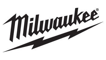 milwaukee logo. click to shop milwaukee tools.