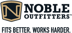 Noble Outfitters Logo: Fits better, works harder