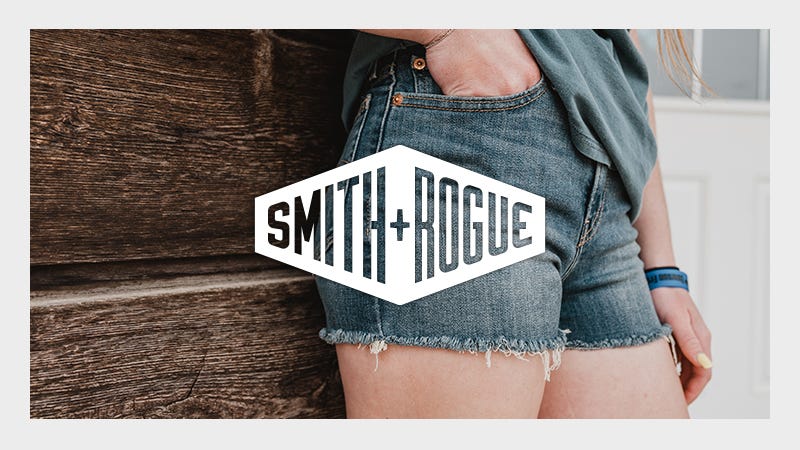 Smith and Rogue Denim Shorts with Smith and Rogue Logo