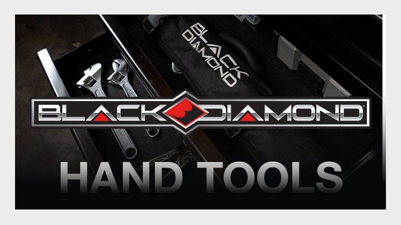 black diamond hand tools in a storage drawer