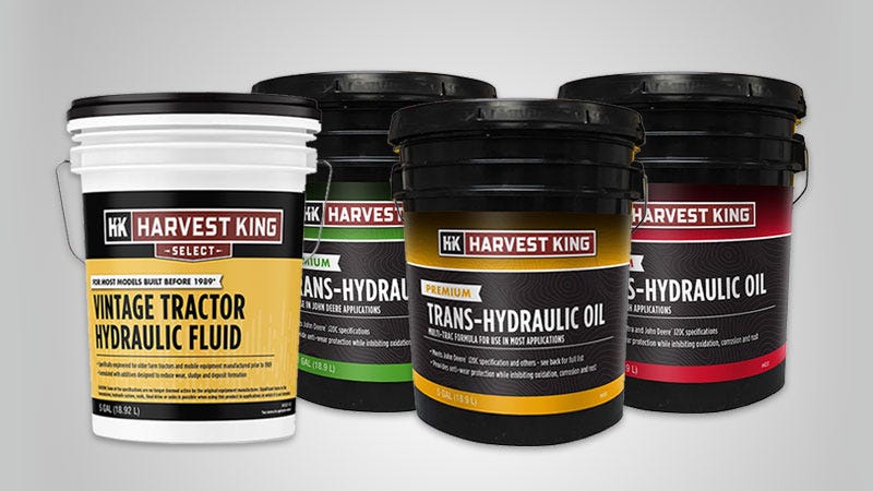 Trans Hydraulic Tractor Fluid Options for Harvest King Farm and Ranch. Click to see products.