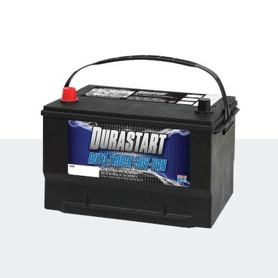 durastart battery icon. click to shop automotive parts and maintenance