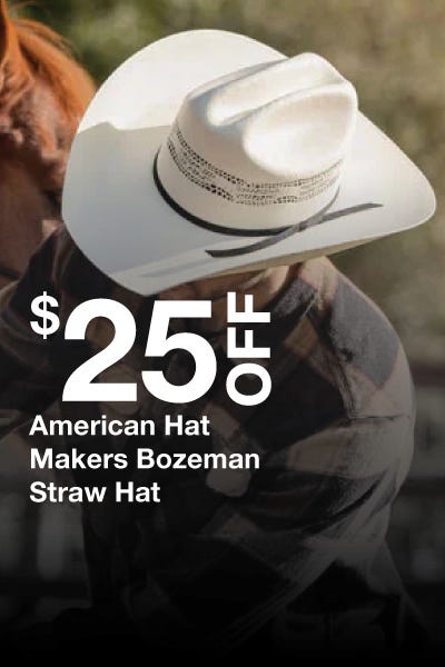 A Bozeman straw hat by American Hat Makers, showcasing a classic design with a wide brim and natural straw texture.