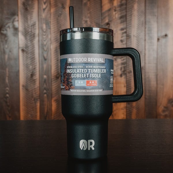 Black Outdoor Revival Tumbler