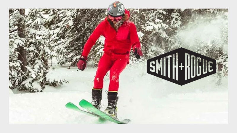 Smith + Rogue Skoltec Baselayers on a Person Skiing