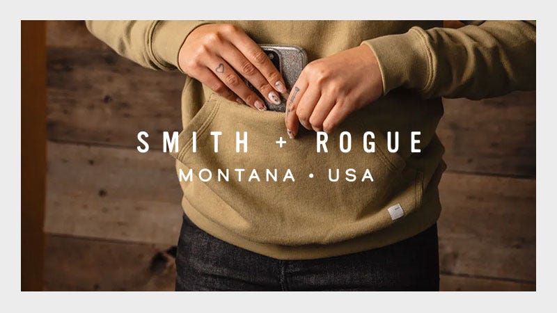 Smith and Rogue Stash Hoodie with the Smith + Rogue Logo