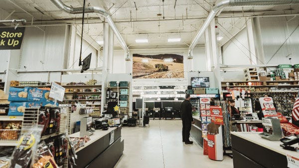 Inside the current Spokane, WA Location.  The store will be expanded and updated soon.