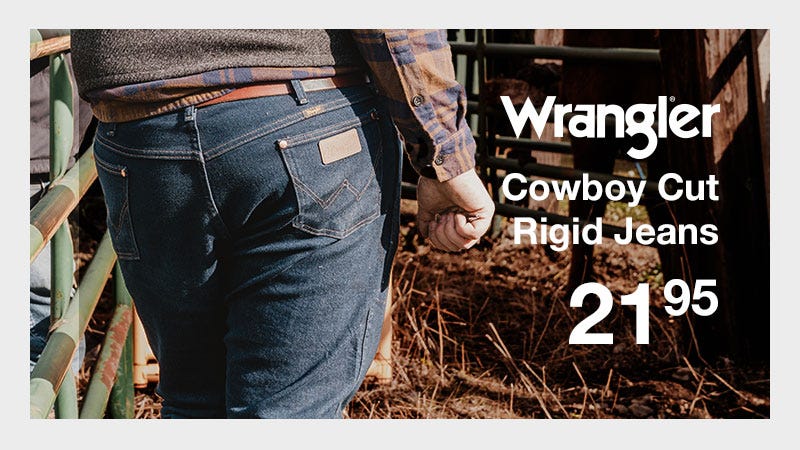 Wrangler Cowboy Cut Rigid Jeans on Sale for $21.95