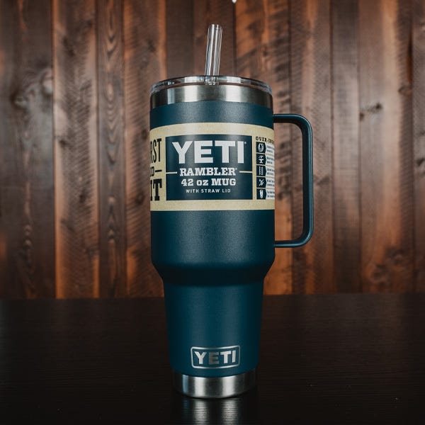 Dark blue Yeti Rambler