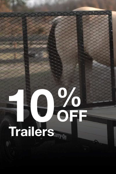  Promotional image for Trailers, highlighting a 10% discount on their selection of trailers.