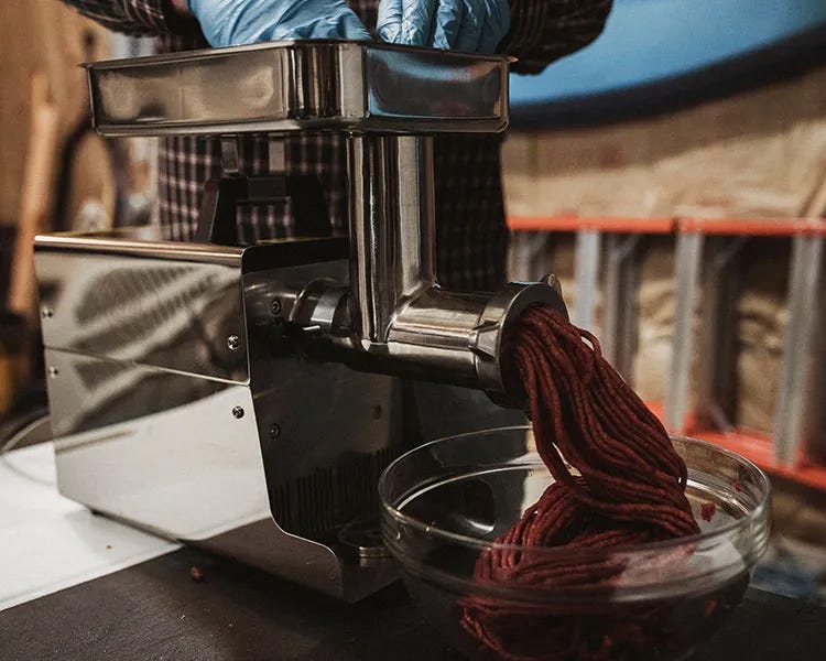 wild game meat grinder processing venison