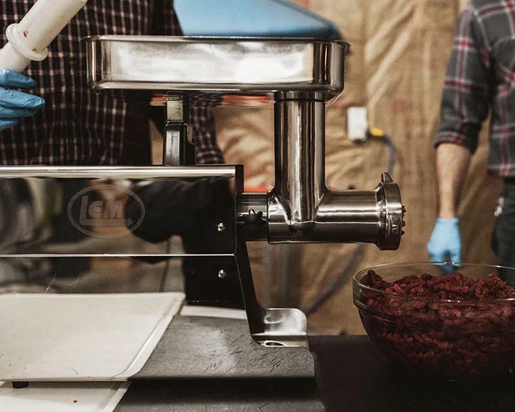wild game meat grinder processing venison