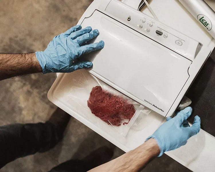 vacuum sealing wild game meat for freezer storage