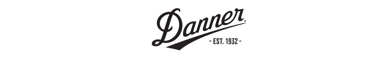 Danner Boots logo in black. Established 1932