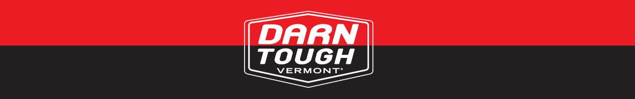 Darn Tough logo in black and red