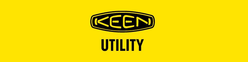 Keen utility logo over yellow background