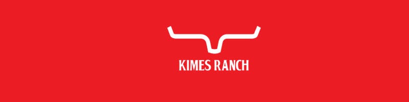 Kimes Ranch logo over red background