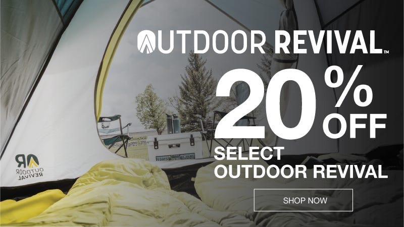 Enjoy 20% off select Outdoor Revival products in this seasonal sale.