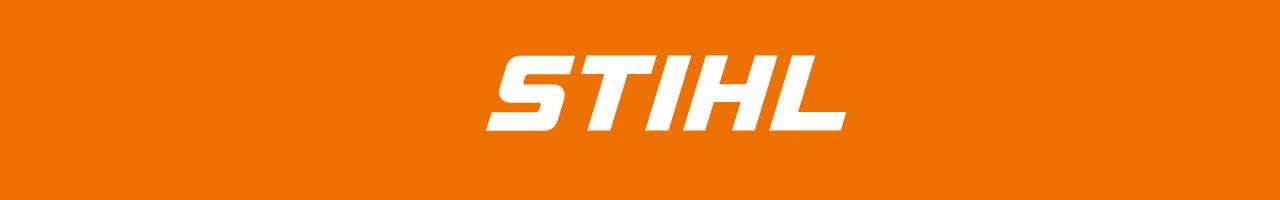 Stihl logo over orange background