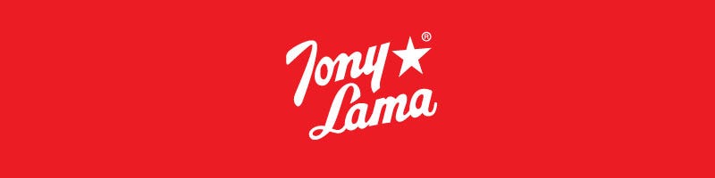 Tony Lama logo over reed background