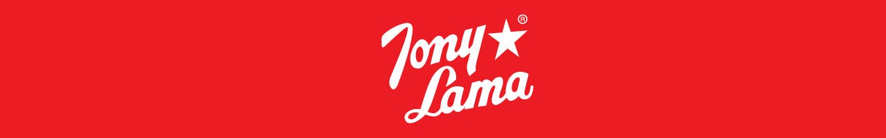 Tony Lama logo over reed background
