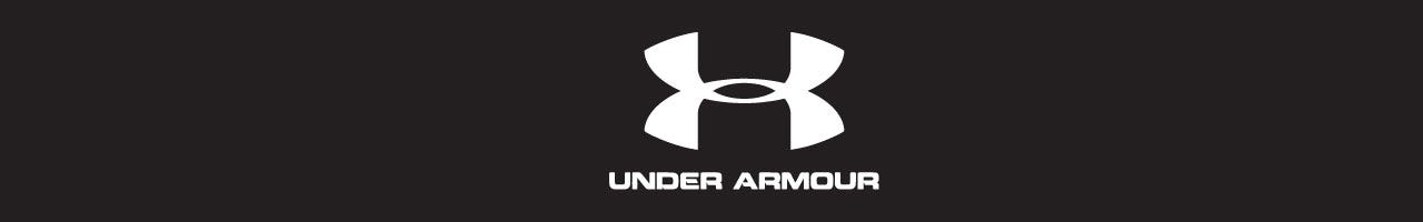 White Under Armor logo over black background