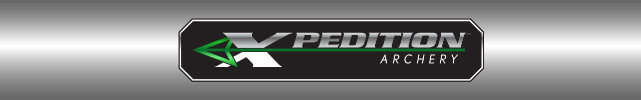 Xpedition Archery logo over grey gradient background