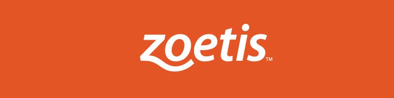 Zoetis logo over orange background